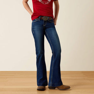 Girls dark blue trouser jeans, 
