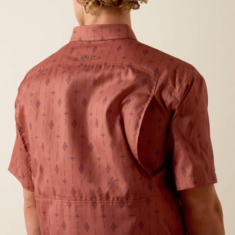 Mens Ariat Copper Brown Printed VentTEK Classic Fit Shirt