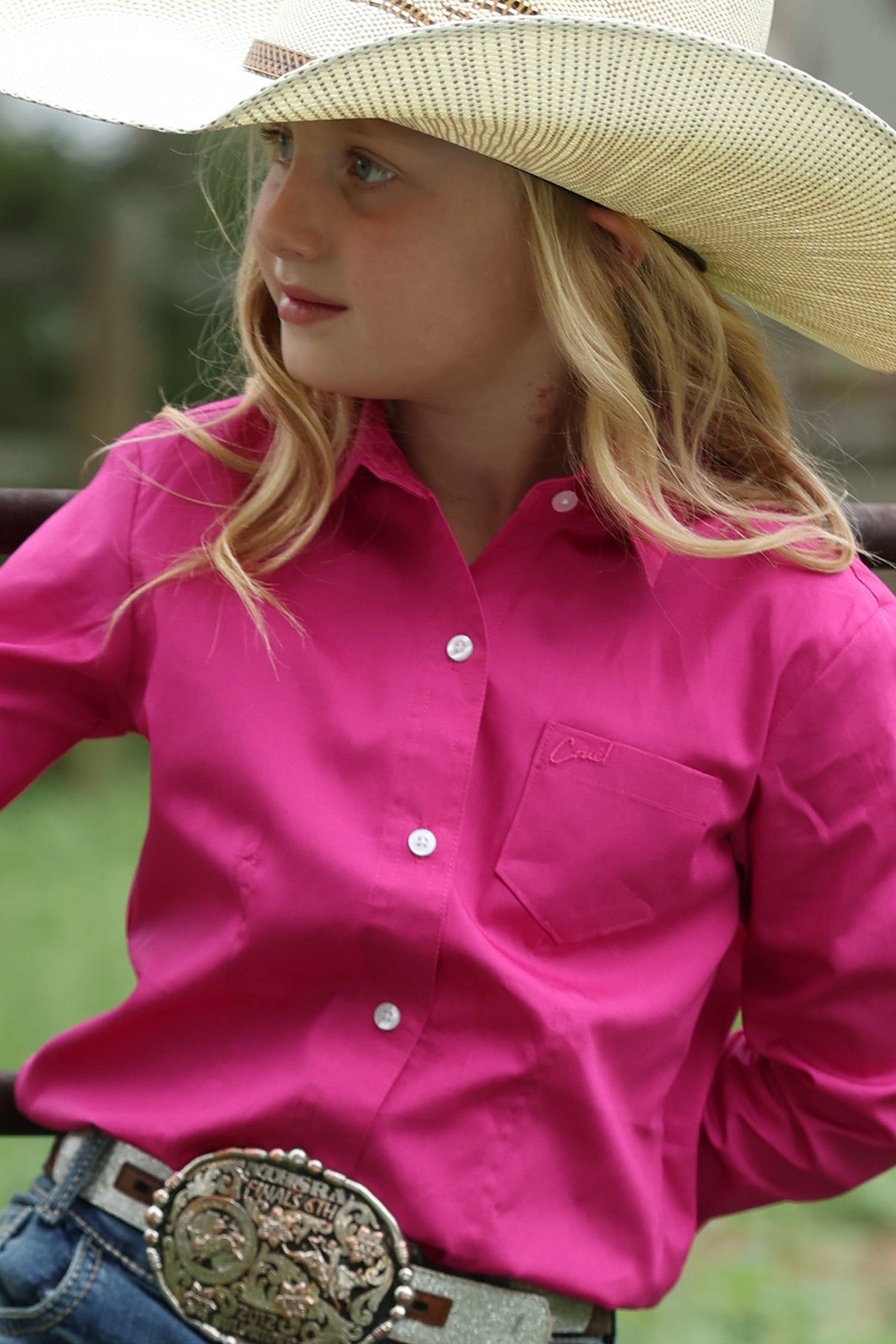 Cruel Girl Girls' Long Sleeve Western Button Up Shirt