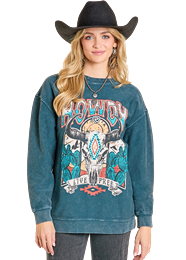 Howdy Ribbed Graphic Pullover