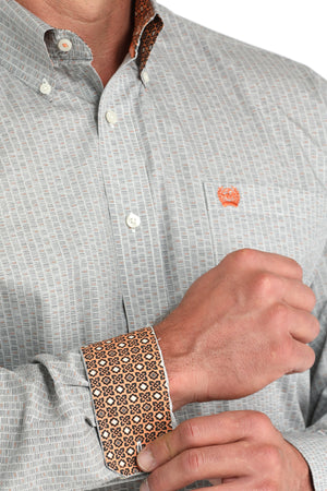Cinch Men's Long Sleeve Print Button Down Shirt
