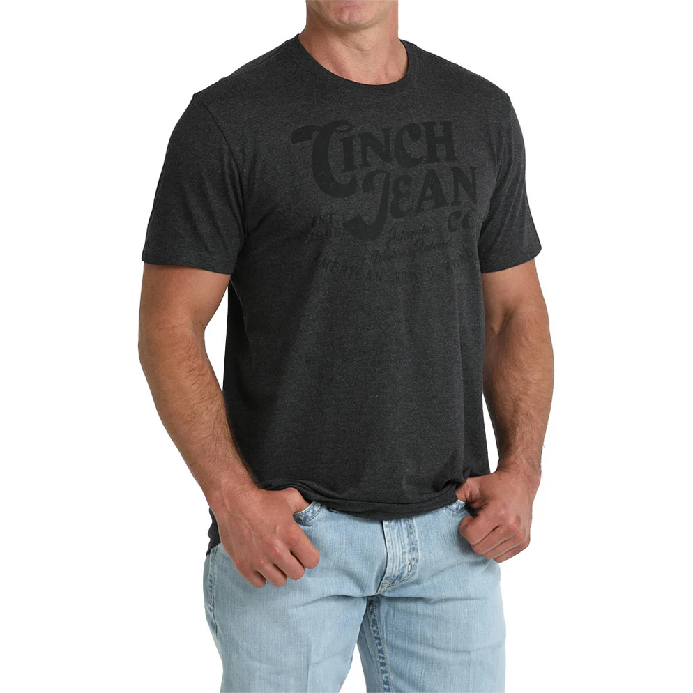 Cinch Men's Charcoal Logo Tee Shirt