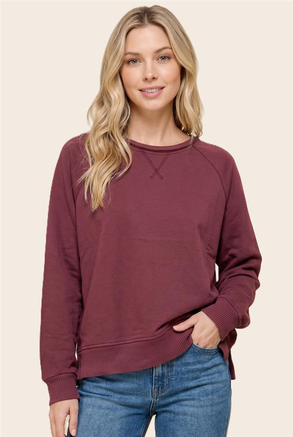 Burgundy crewneck sweatshirt 