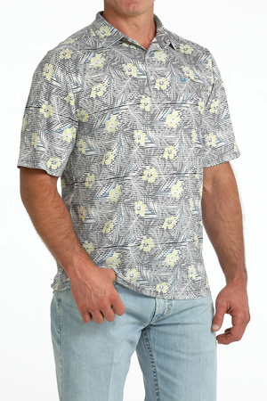 Cinch Men's Arena Flex Hawaiian Print Polo