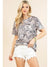 SALLY Western Print Relaxed Fit Short Sleeve T-Shirt
