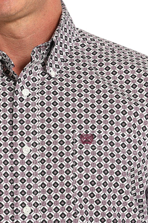 Cinch Men's Diamond Print Button-Down Western Shirt