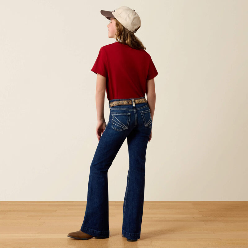 Girls dark blue trouser jeans, 