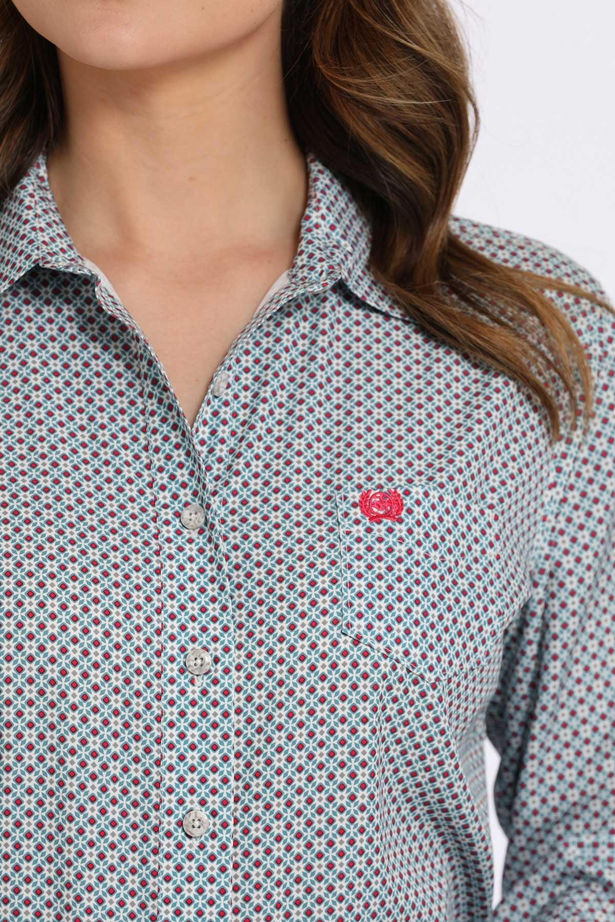 Cinch Women's Medallion Print Button-Down Western Shirt