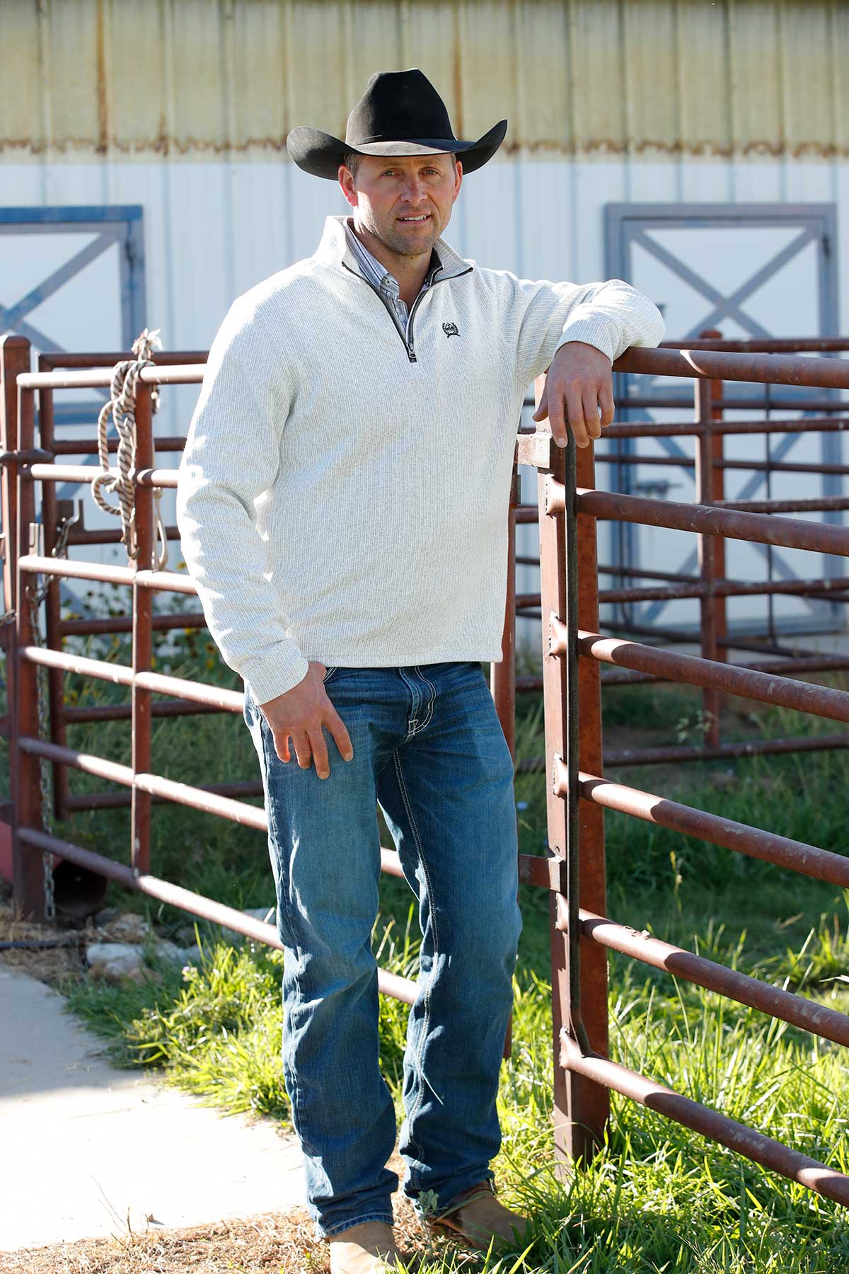 Cinch Men's Grey 1/4 Zip Pullover Sweater