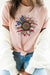 American Flag Sunflower Leopard Graphic Tee