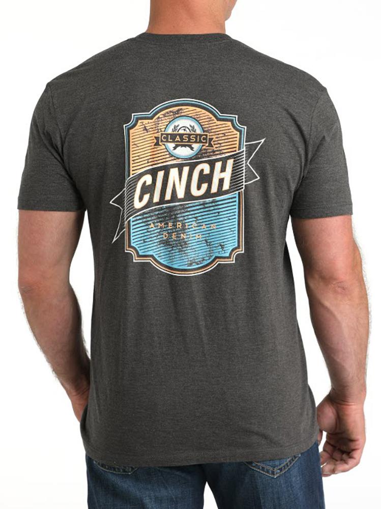 Cinch Men's Logo Graphic Charcoal T-Shirt
