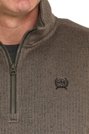 Cinch Men's Brown 1/4 Zip Pullover