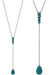 WESTERN CONCHO TEARDROP CHARM GEMSTONE Y NECKLACE