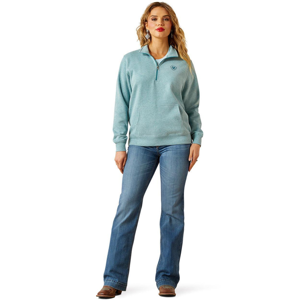 WOMENS Ariat Logo 1/2 Zip Sweatshirt