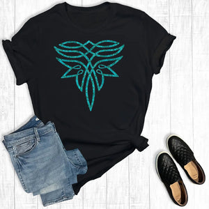 Western Turquoise Boot Stitch Graphic Tee