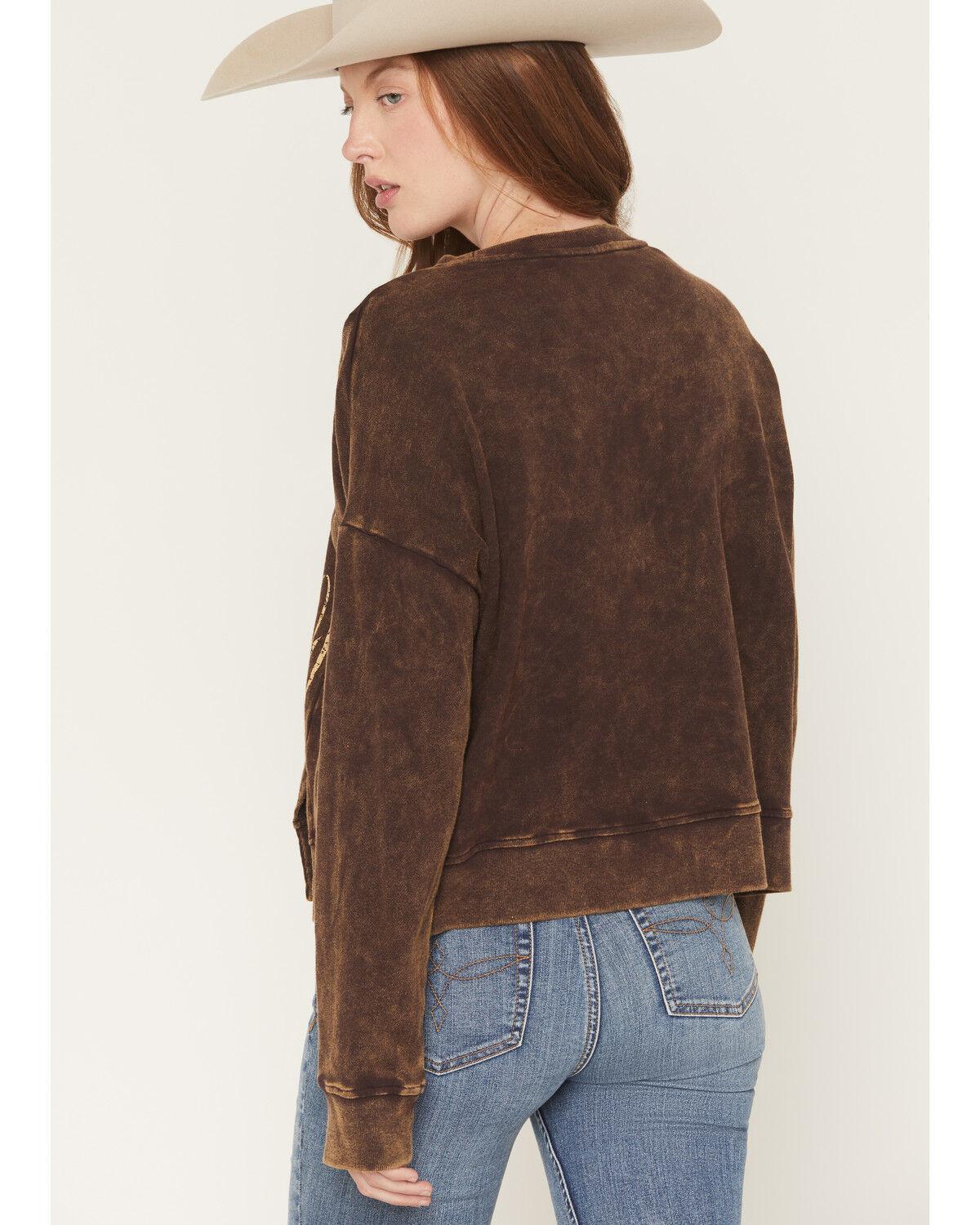 Rock & Roll Denim Women's Wild West Whiskey PulloverSweatshirt