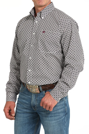 Cinch Men's Diamond Print Button-Down Western Shirt