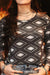 Black Aztec Printed Long Sleeve Top