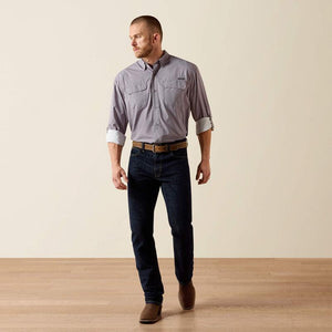 Patterned shirt featuring the Ariat logo.