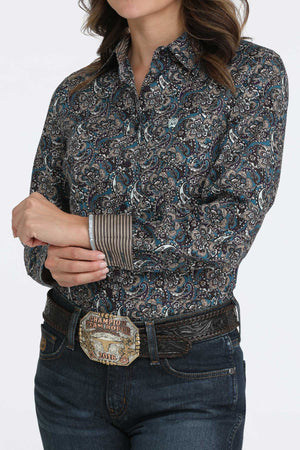 Cinch Women's Paisley Print Button Shirt