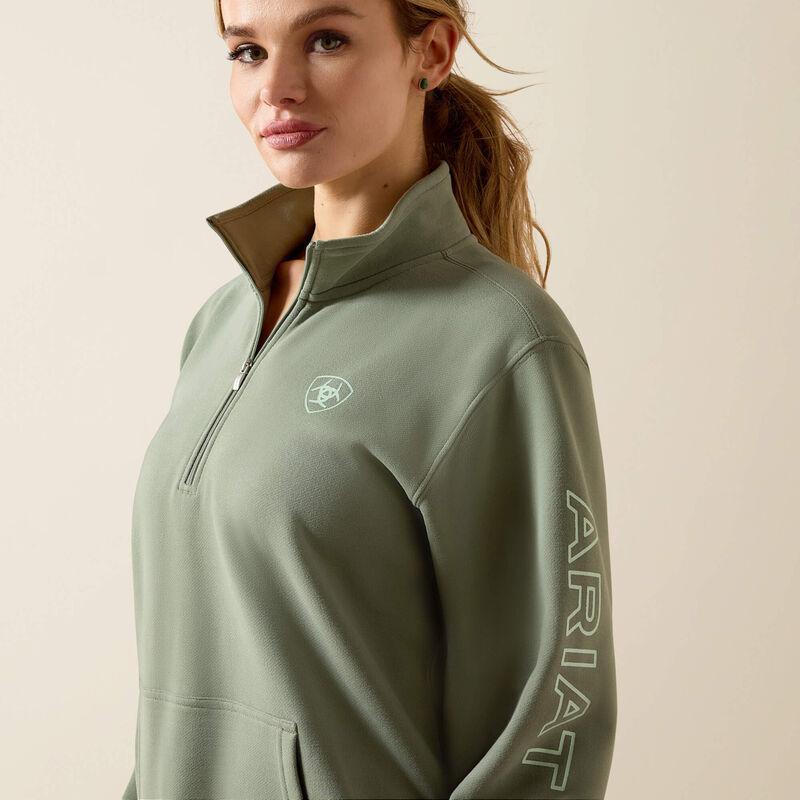 !/4 Zip green sweatshirt