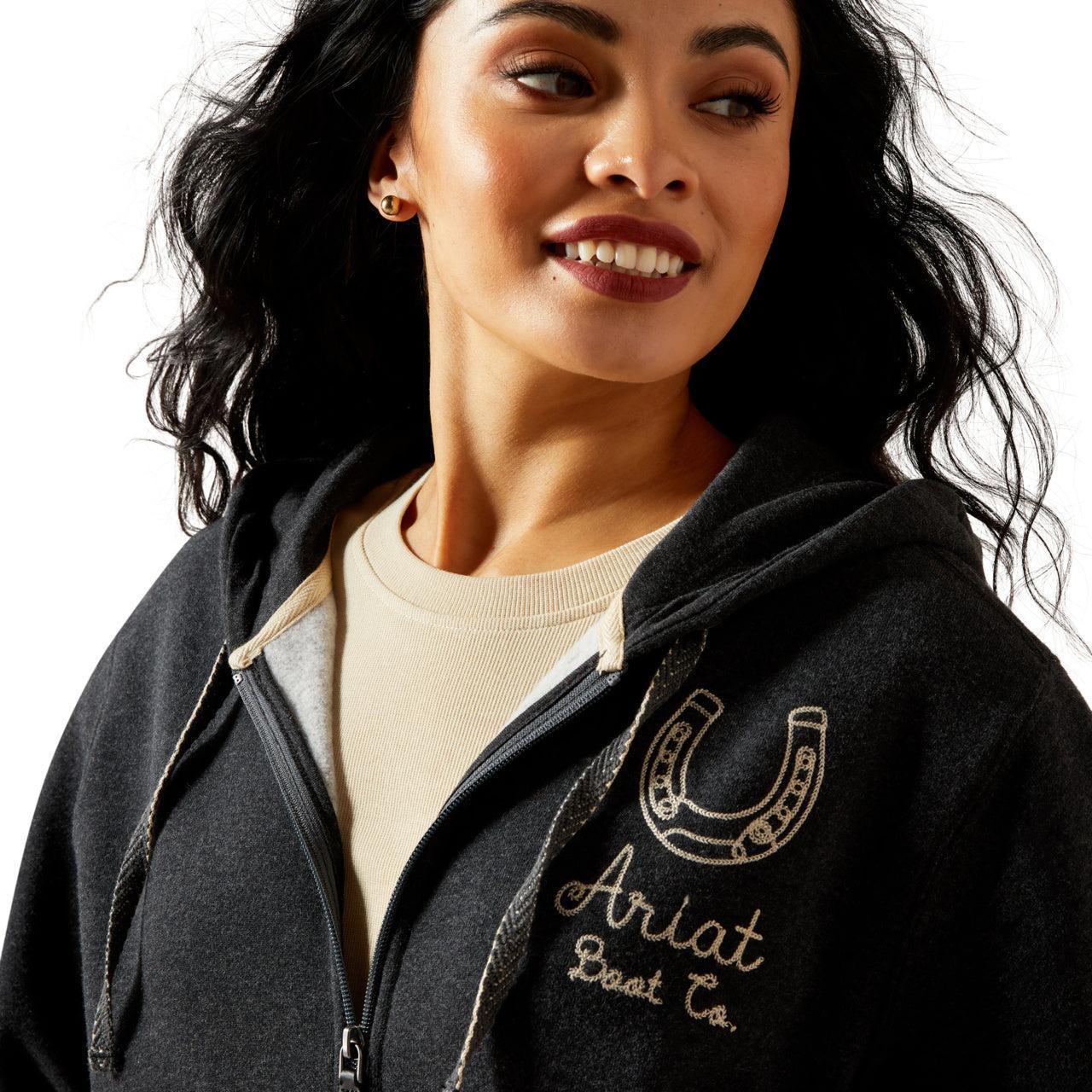 Womens Ariat Stitched Full Zip Hoodie