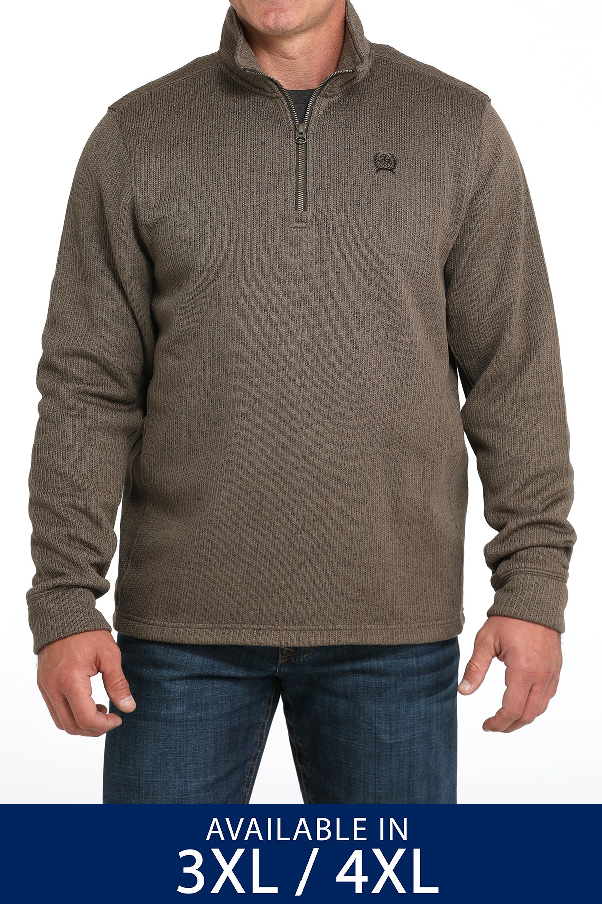Cinch Men's Brown 1/4 Zip Pullover