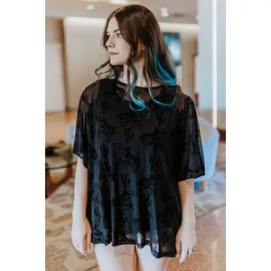 2-Piece Burn Out Buckaroo/Cactus Mesh Top