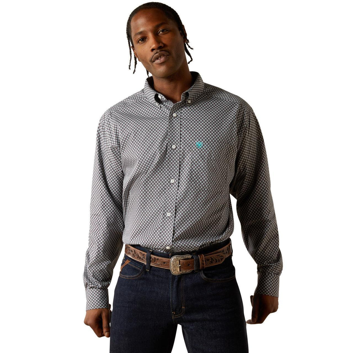 MENS Ariat Wrinkle Free Caleb Classic Fit Shirt
