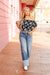 Mid Wash High Rise Trouser Jeans W Cuff