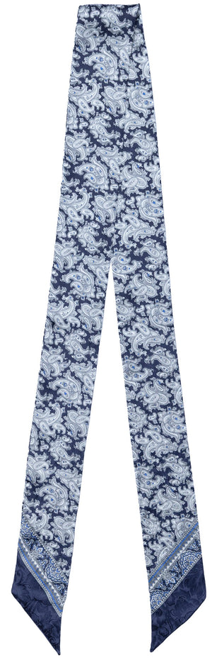 100% Silk Twilly Paisley Scarf