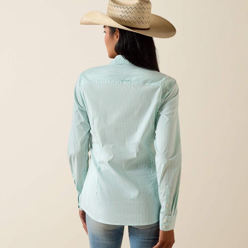 Light mint striped long sleeve button down shirt