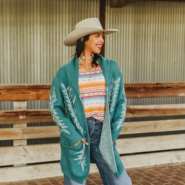 Jade Knitted Boot Stitch Cardigan