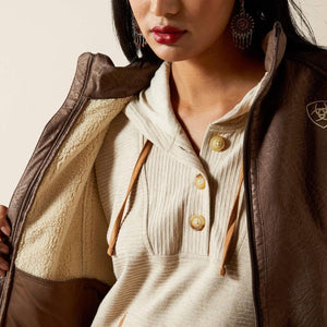 Ariat Logo Softshell Faux Leather Jacket