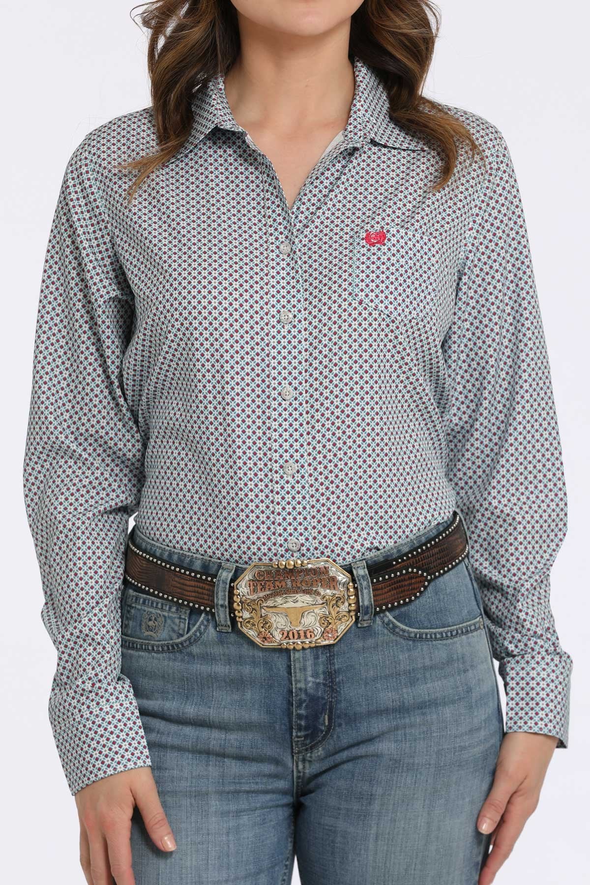 Cinch Women's Medallion Print Button-Down Western Shirt