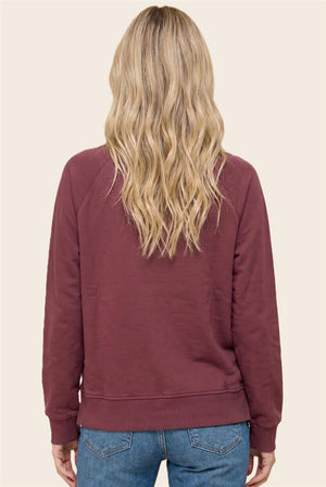 Burgundy crewneck sweatshirt 
