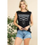 KAYDEN Boot Stitch Vinyl Graphic Top