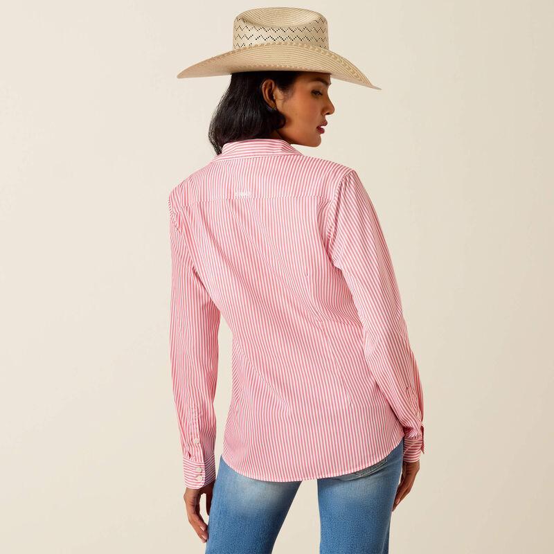 Ariat long sleeve button down shirt in coral