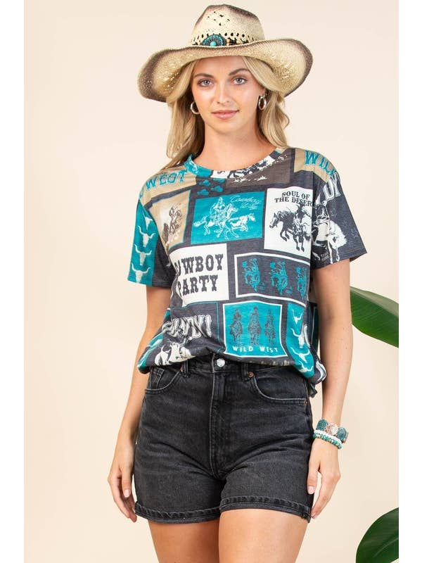PENNY Western Rodeo Print T-Shirt