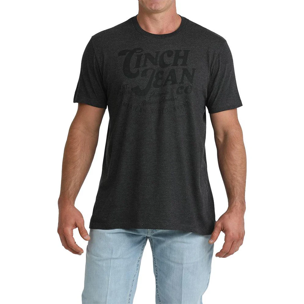Cinch Men's Charcoal Logo Tee Shirt