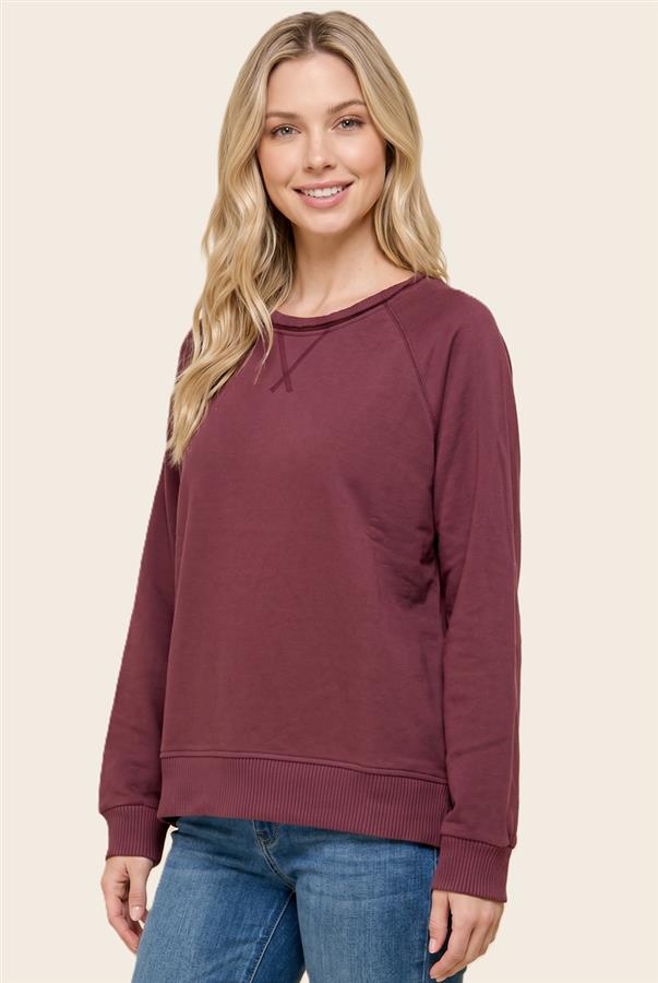 Burgundy crewneck sweatshirt 