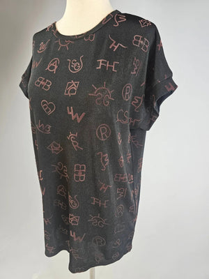 3D Branded Short Sleeve Top
