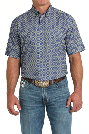Cinch Men's ArenaFlex Dark Cornflower Geo Western Shirt