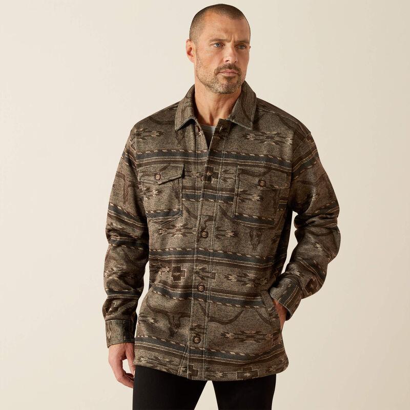 Mens Ariat Caldwell Printed Shirt Jacket