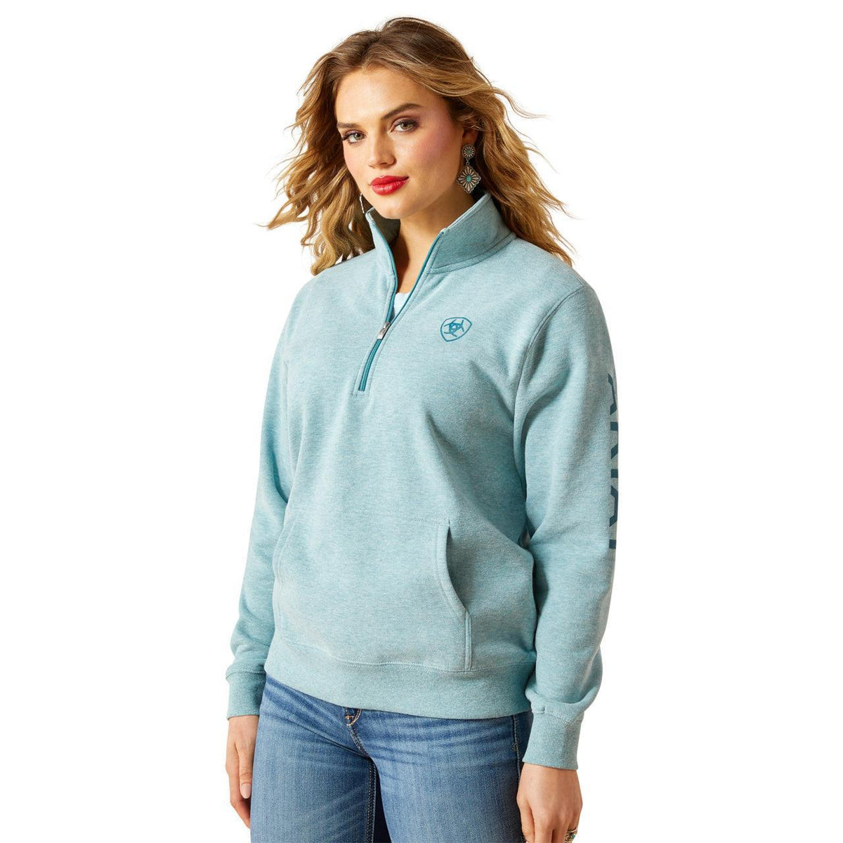 WOMENS Ariat Logo 1/2 Zip Sweatshirt