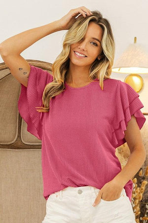 Alaina Ruffled Sleeve Top