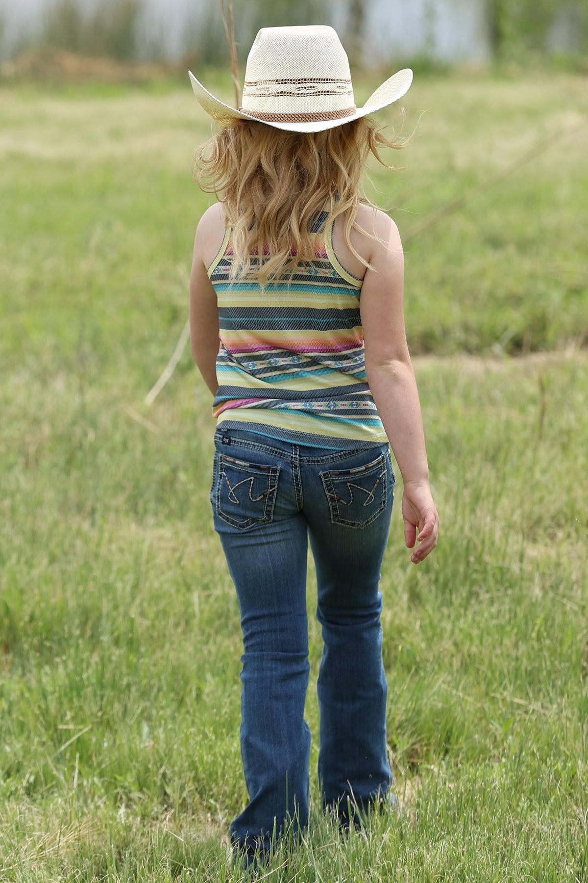 Girl's Multicolor Stripe Tank Top