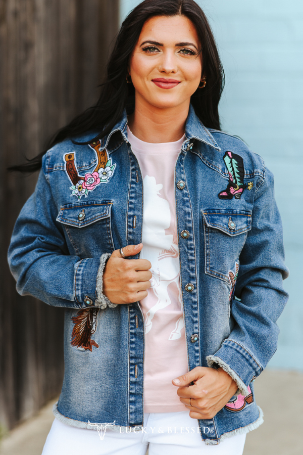 Western Patch Denim Jacket