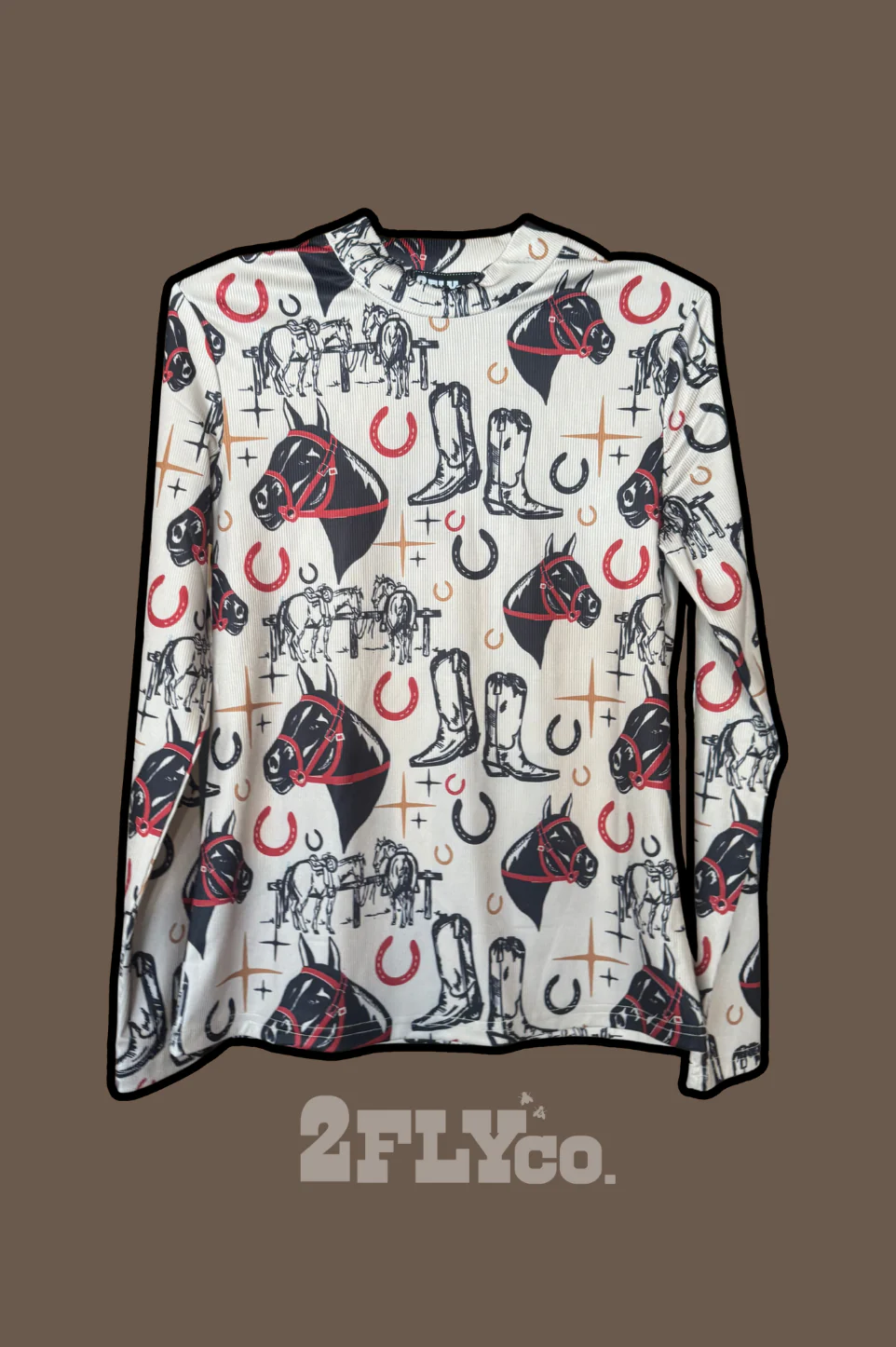 HEAD OVER HEELS LONG SLEEVE RIBBED TOP