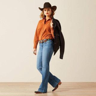 Ariat Women's Glazed Ginger Dobby REAL Billie Jean Shirt